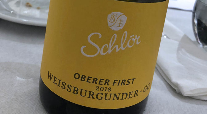 2018 Weingut Schlör, Oberer First Weissburgunder GG, Baden, Tyskland