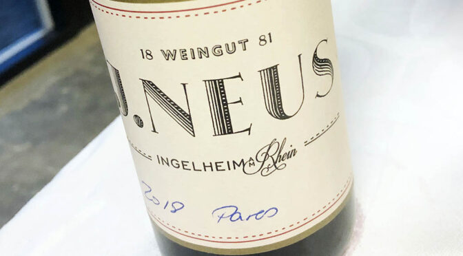 2018 Weingut J. Neus, Ingelheimer Pares Spätburgunder GG fadprøve, Rheinhessen, Tyskland