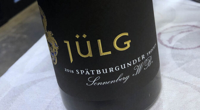 2018 Weingut Jülg, Schweigener Sonnenberg WB Spätburgunder, Pfalz, Tyskland