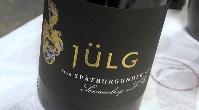 2018 Weingut Jülg, Schweigener Sonnenberg KB Spätburgunder, Pfalz, Tyskland