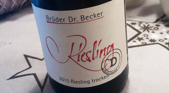 2015 Weingut Brüder Dr. Becker, Riesling Trocken, Rhienhessen, Tyskland