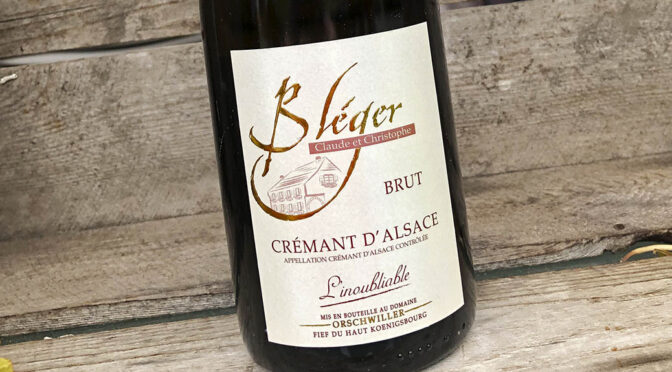 2015 Domaine Claude et Christophe Bléger, l’Inoubliable Crémant d’Alsace Brut, Alsace, Frankrig