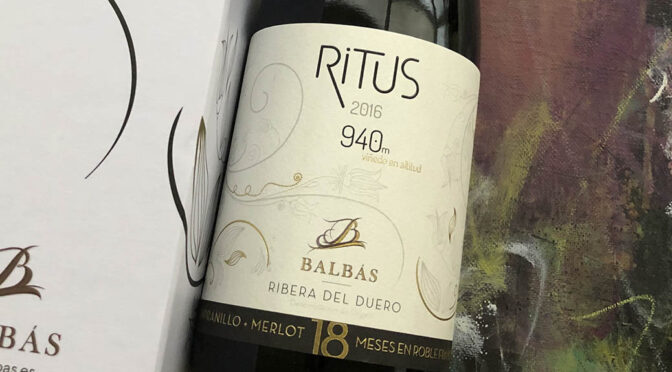 2016 Bodegas Balbás, Ritus, Ribera del Duero, Spanien