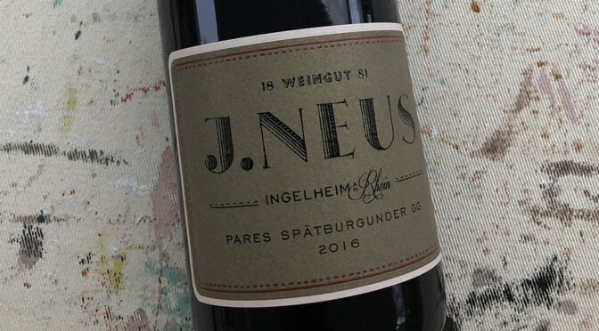 2016 Weingut J. Neus, Ingelheimer Pares Spätburgunder GG, Rheinhessen, Tyskland