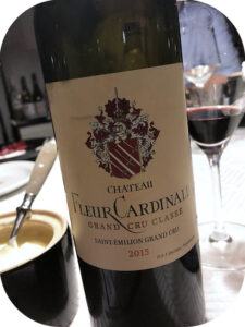 2015 Château Fleur Cardinale, Saint-Èmilion Grand Cru, Bordeaux, Frankrig