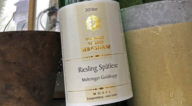 2018 Weingut Alfons Sebastiani, Mehringer Goldkupp Riesling Spätlese, Mosel, Tyskland