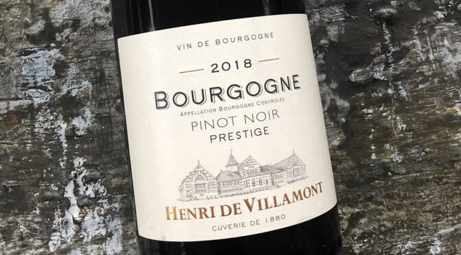 2018 Domaine Henri de Villamont, Bourgogne Pinot Noir Cuvée Prestige, Bourgogne, Frankrig