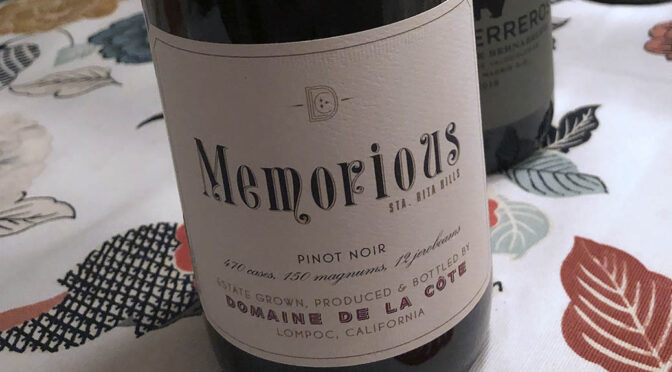 2014 Domaine de la Côte, Memorious Pinot Noir, Californien, USA