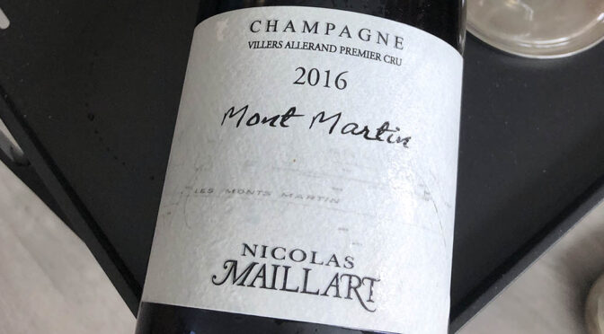 2016 Nicolas Maillart, Mont Martin 1er Cru, Champagne, Frankrig