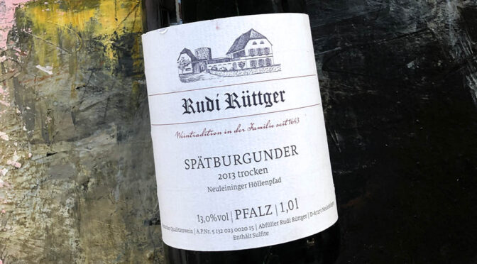 2013 Weingut Rudi Rüttger, Neuleininger Höllenpfad Spätburgunder, Pfalz, Tyskland