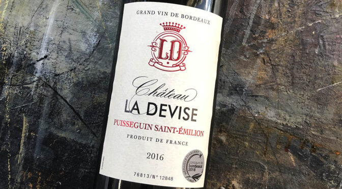 2016 Château la Devise, Puisseguin Saint-Émilion, Bordeaux, Frankrig