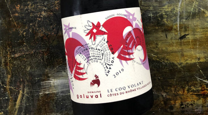 2019 Domaine de Galuval, Le Coq Volant Côtes du Rhône Villages Rouge, Rhône, Frankrig