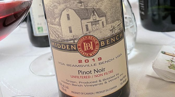 2019 Hidden Bench Vineyards, Estate Pinot Noir Unfiltered, Niagara Peninsula, Canada