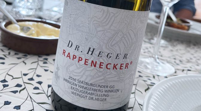 2016 Weingut Dr. Heger, Ihringen Winklerberg Winklen Spätburgunder Rappenecker GG, Baden, Tyskland
