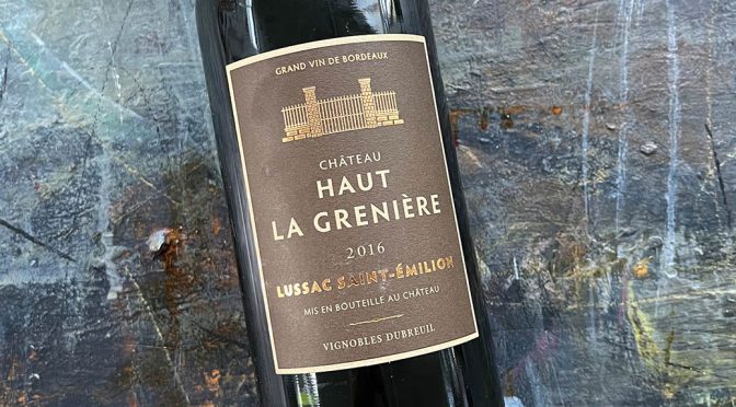 2016 Château Haut la Greniére, Lussac Saint-Emilion, Bordeaux, Frankrig