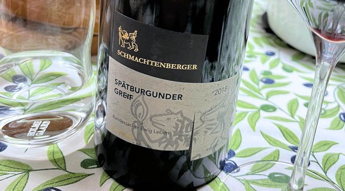 2018 Weingut Schmachtenberger, Randersacker Ewig Leben Spätburgunder Greif, Franken, Tyskland