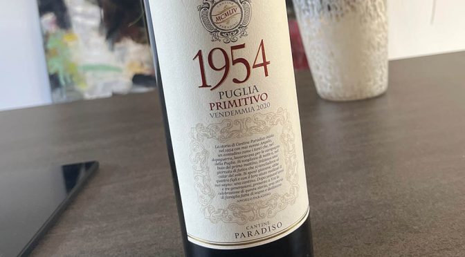 2020 Cantine Paradiso, 1954 Primitivo, Puglia, Italien