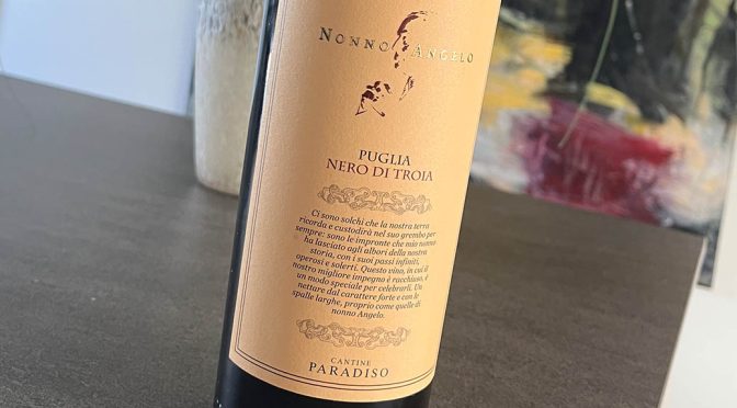 2020 Cantine Paradiso, Nonno Angelo Nero di Troia, Puglia, Italien