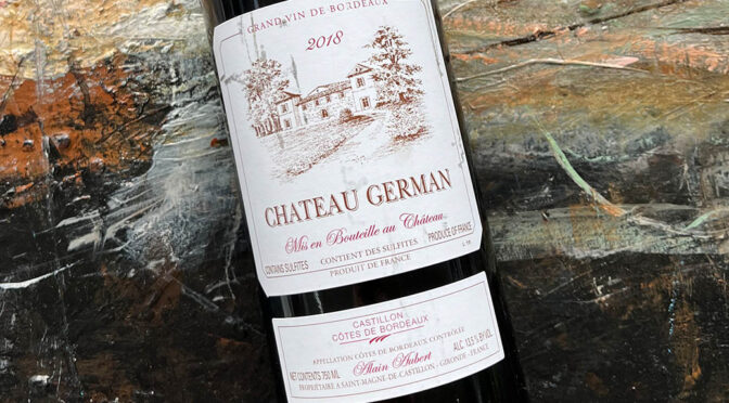 2018 Château German, Castillion, Bordeaux, Frankrig