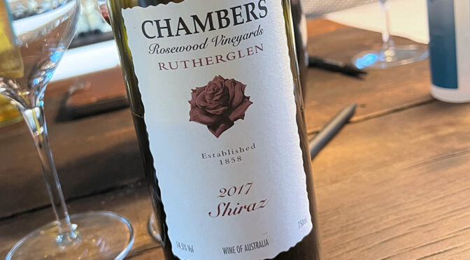 2017 Chambers Rosewood Vineyards, Shiraz, Victoria, Australien