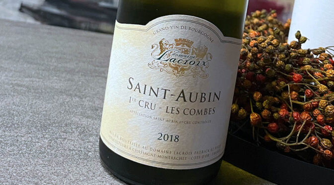 2018 Domaine Lacroix, Saint-Aubin 1er Cru Les Combes Blanc, Bourgogne, Frankrig