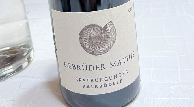 2020 Weingut Gebrüder Mathis, Spätburgunder Kalkbödele, Baden, Tyskland