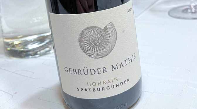 2020 Weingut Gebrüder Mathis, Hohrain Spätburgunder, Baden, Tyskland