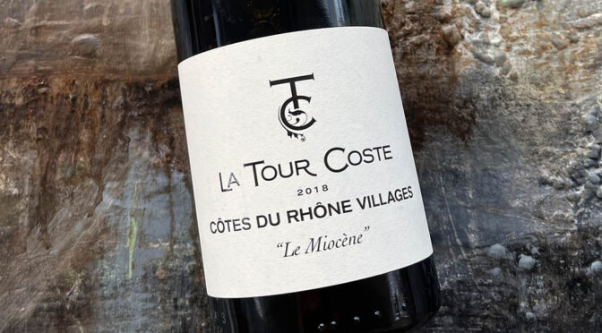 2018 Maison Les Deux Rhônes, La Tour Coste Côtes du Rhône Le Miocène, Rhône, Frankrig