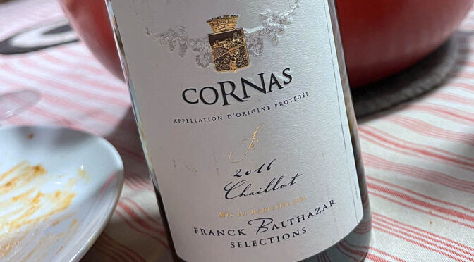 2016 Franck Balthazar, Cornas Chaillot, Rhône, Frankrig