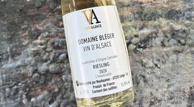 2020 Domaine Claude et Christophe Bléger, Riesling l’Inoubliable, Alsace, Frankrig