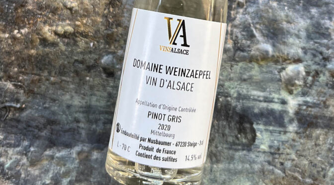 2020 Domaine Weinzaepfel, Pinot Gris Mittelbourg Cuvée W, Alsace, Frankrig