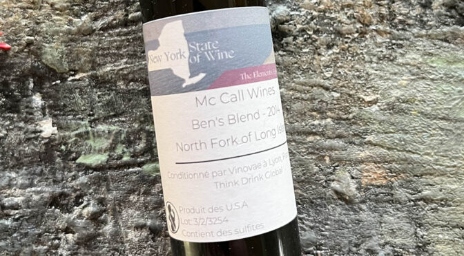 2014 McCall Wines, Ben’s Blend, New York State, USA