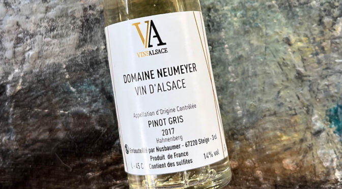 2017 Domaine Neumeyer, Pinot Gris Chartreux Hahnenberg, Alsace, Frankrig