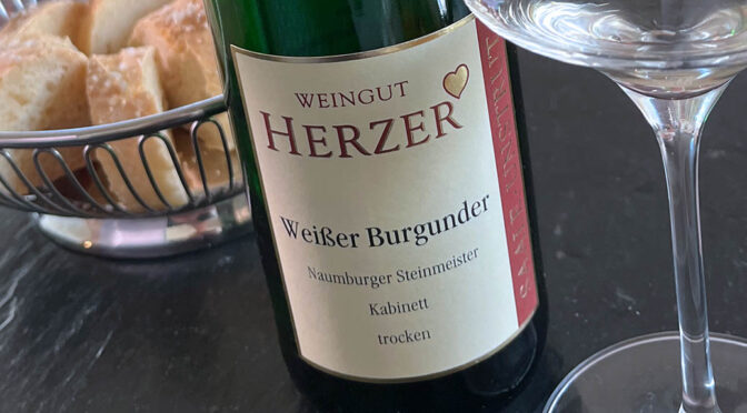 2020 Weingut Herzer, Naumburger Steinmeister Weißer Burgunder Kabinett Trocken, Saale-Unstrut, Tyskland