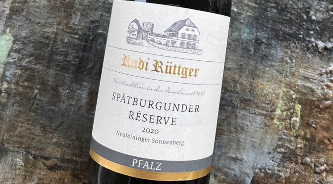2020 Weingut Rudi Rüttger, Neuleininger Sonnenberg Spätburgunder Réserve, Pfalz, Tyskland