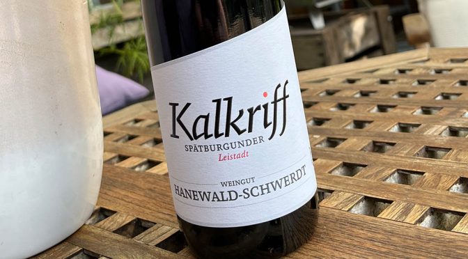 2019 Weingut Hanewald-Schwerdt, Kalkriff Spätburgunder, Pfalz, Tyskland