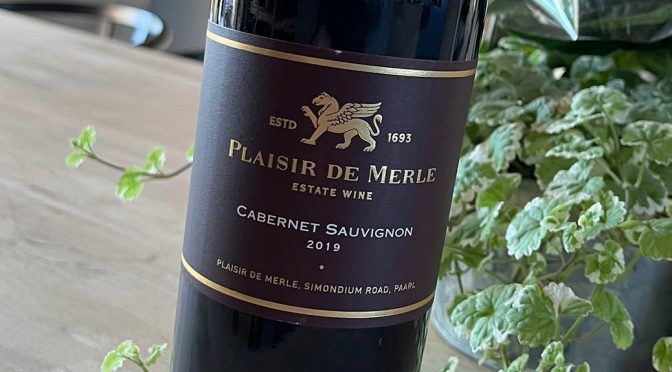 2019 Plaisir de Merle, Cabernet Sauvignon, Western Cape, Sydafrika