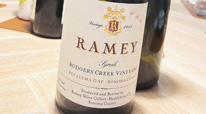 2015 Ramey Wine Cellars, Rodgers Creek Vineyard Syrah, Californien, USA