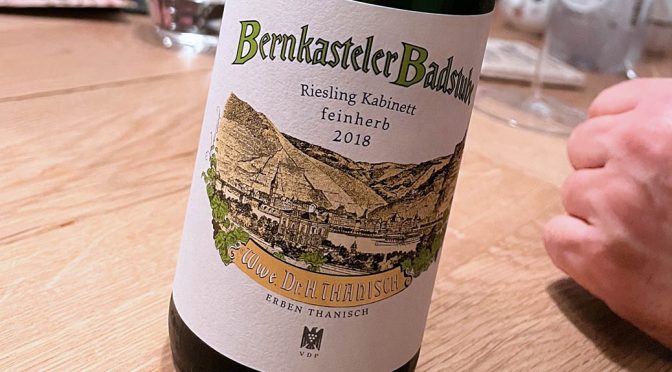 2018 Weingut Wwe. Dr. H. Thanisch Erben Thanisch, Bernkasteler Badstube Riesling Kabinett Feinherb, Mosel, Tyskland