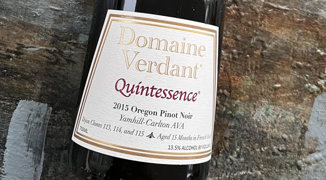 2015 Domaine Verdant, Quintessence Pinot Noir, Oregon, USA