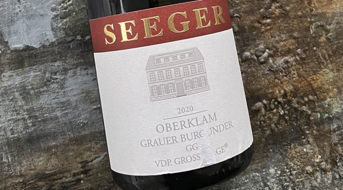 2020 Weingut Seeger, Herrenberg Oberklamm Grauburgunder GG, Baden, Tyskland