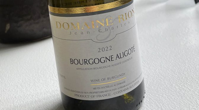 2022 Domaine Jean-Charles Rion, Bourgogne Aligoté, Bourgogne, Frankrig