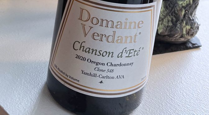 2020 Domaine Verdant, Chanson d’Eté Chardonnay, Oregon, USA