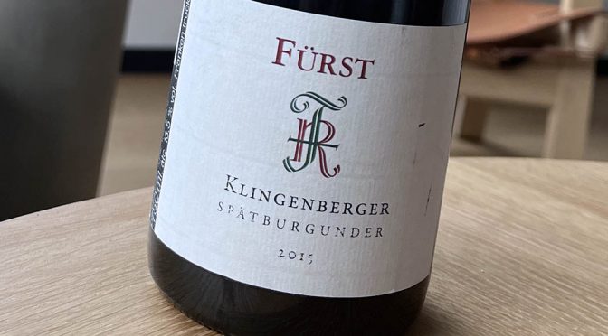 2015 Weingut Rudolf Fürst, Klingenberger Spätburgunder, Franken, Tyskland