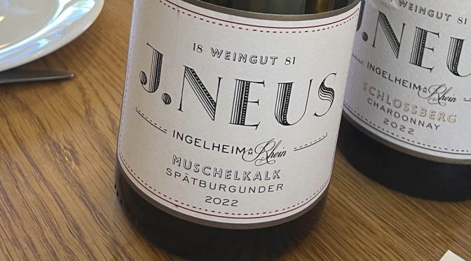 2022 Weingut J. Neus, Muschelkalk Spätburgunder, Rheinhessen, Tyskland