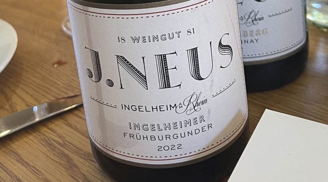 2022 Weingut J. Neus, Ingelheimer Frühburgunder, Rheinhessen, Tyskland