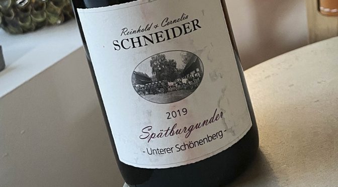 2019 Weingut Reinhold & Cornelia Schneider, Unterer Schönenberg Spätburgunder, Baden, Tyskland