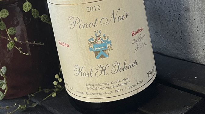 2012 Weingut Karl H. Johner, Bischoffinger Steinbuck Pinot Noir, Baden, Tyskland