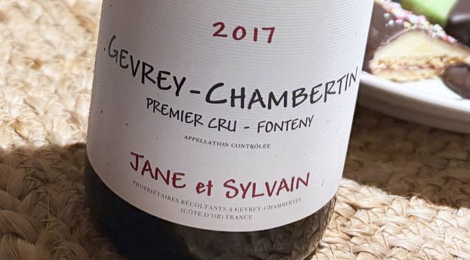 2017 Jane & Sylvain, Gevrey-Chambertin 1er Cru Fonteny, Bourgogne, Frankrig
