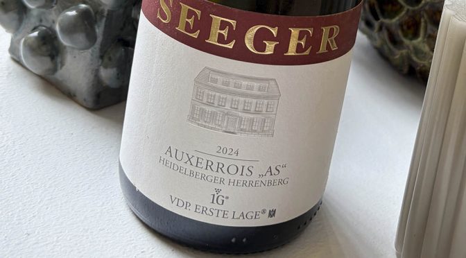 2024 Weingut Seeger, Heidelberger Herrenberg Auxerrois AS 1G, Baden, Tyskland